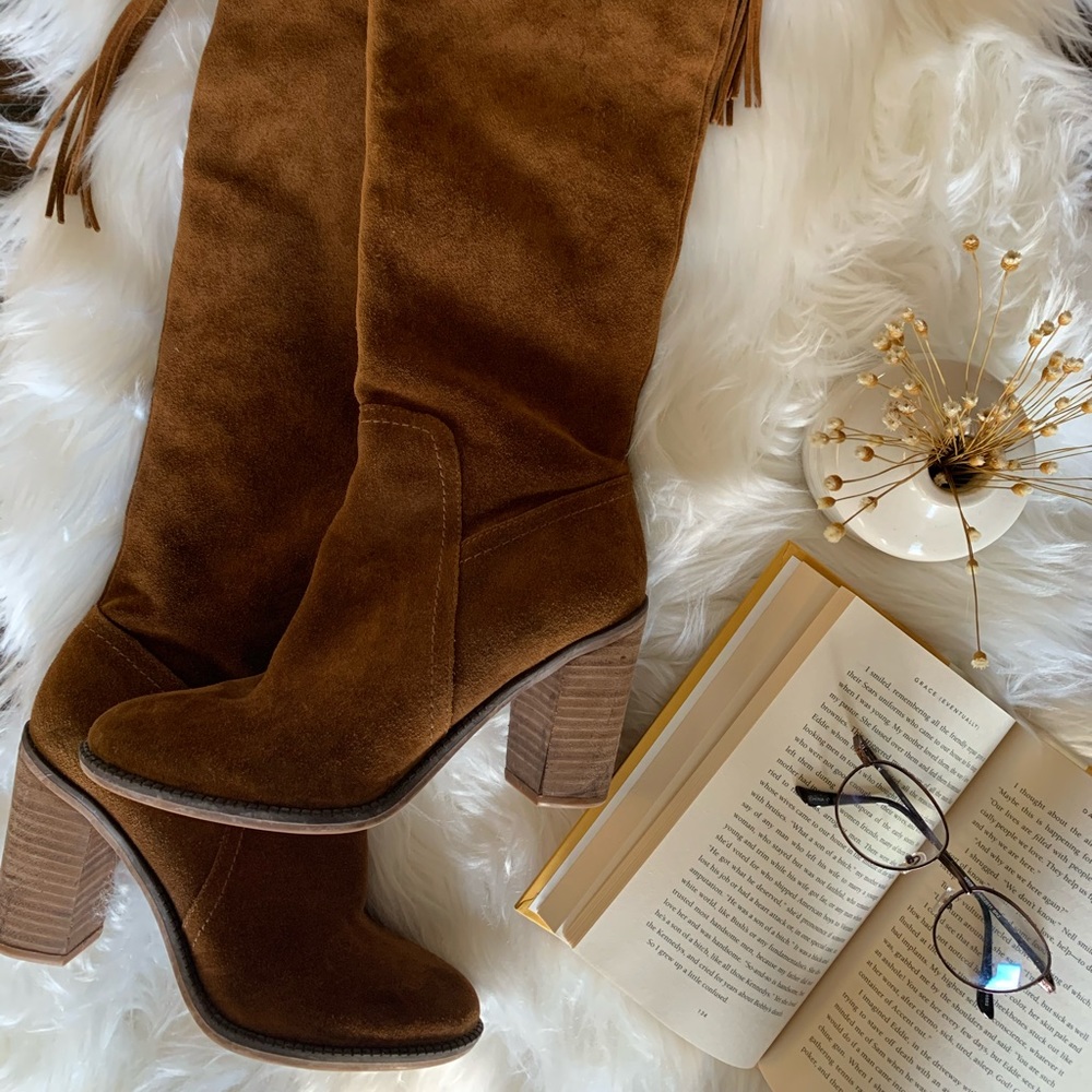 Franco Sarto Thigh High Suede Boots